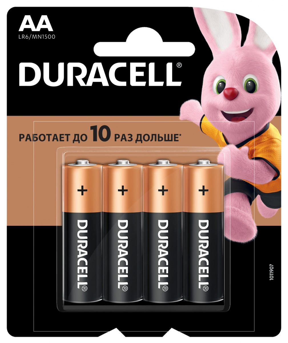 Элемент питания DURACELL LR6/MN1500 4BP CN